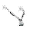 Brazo Doble Blanco Ajustable para Monitor